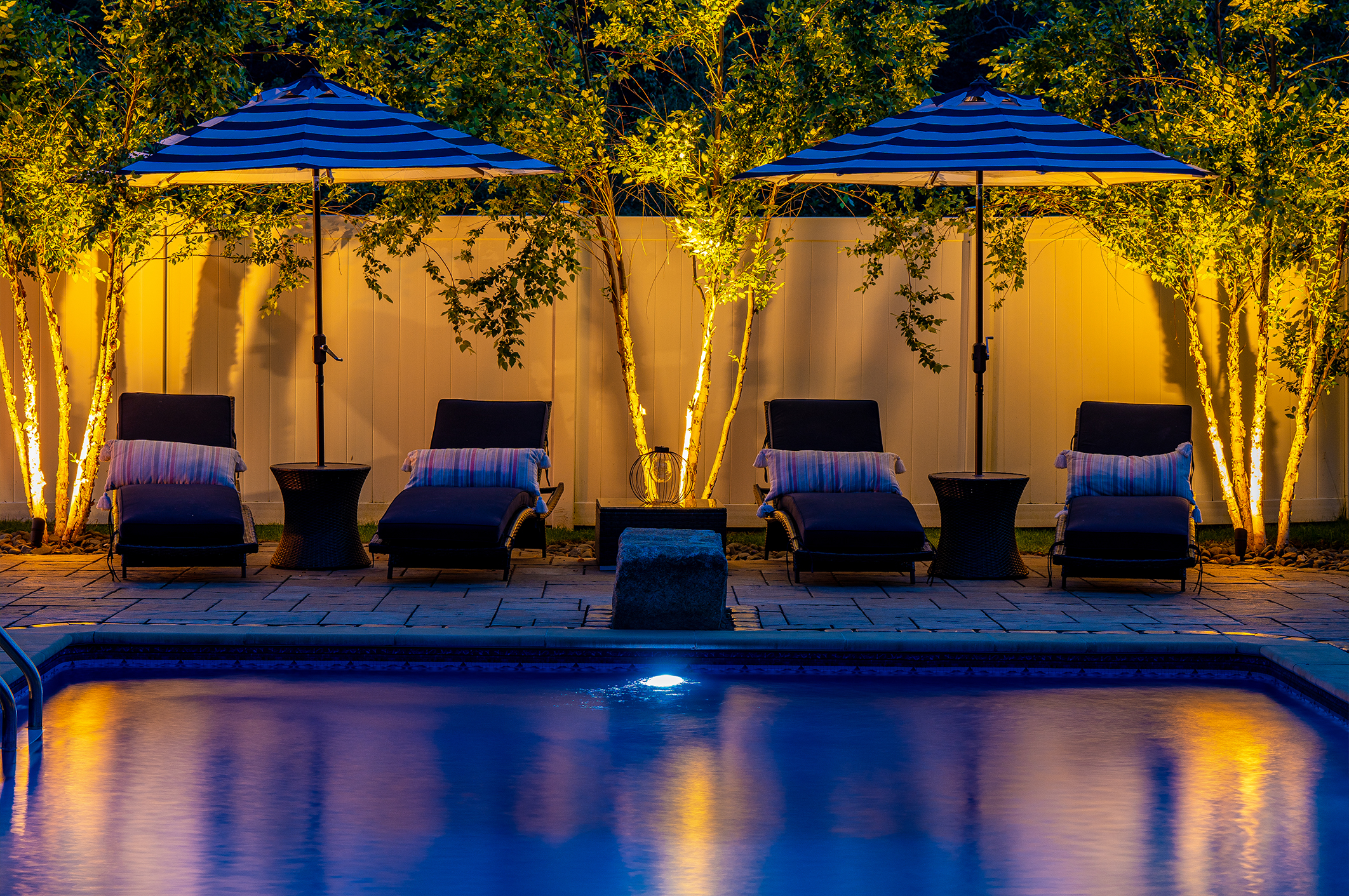 outdoor patio and seating area