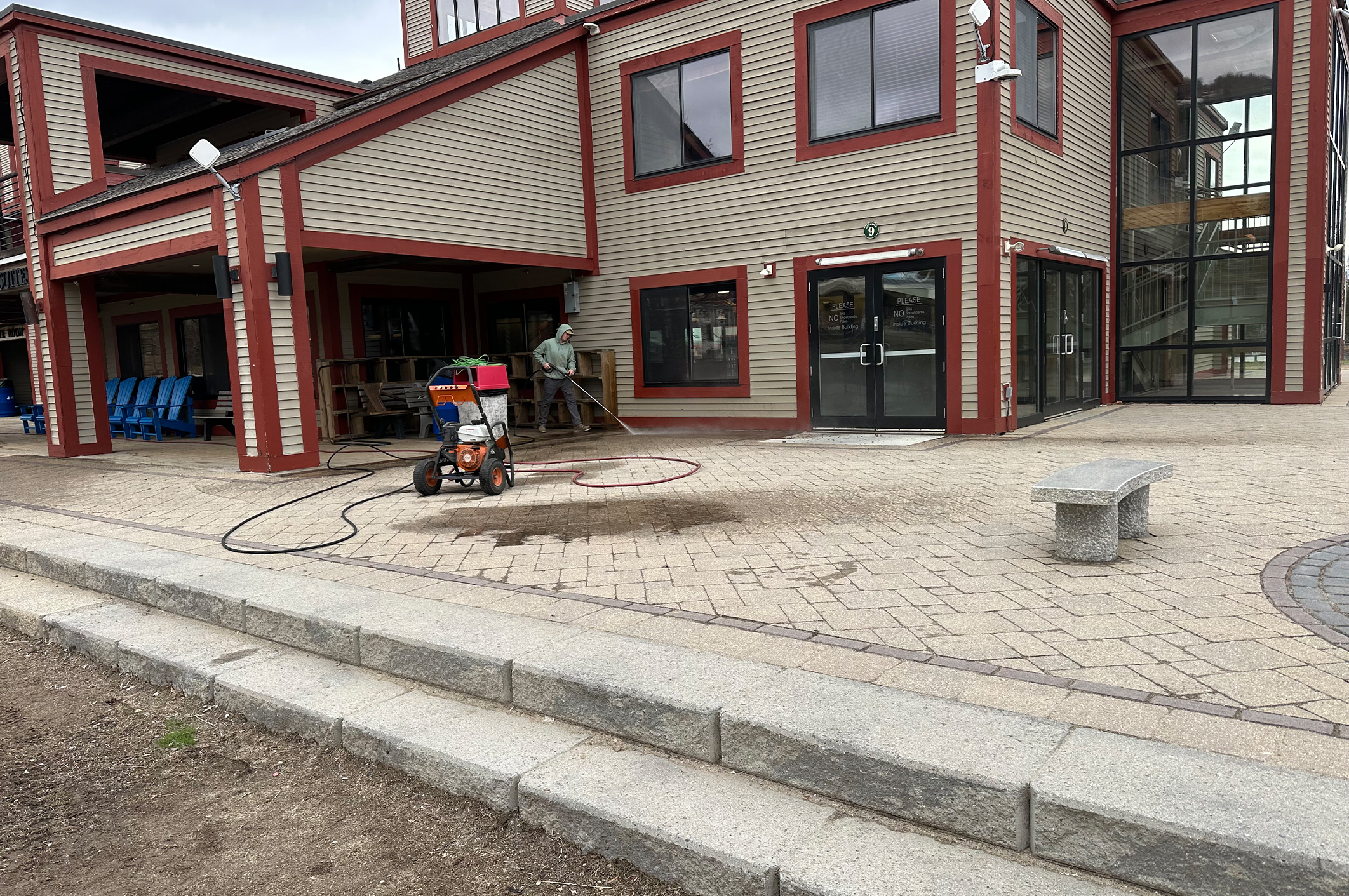 stone front patio garden